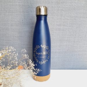 Gourde isotherme acier inoxydable avec base liège