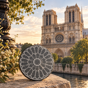 Ardoise ronde – Rosace de  Notre-Dame