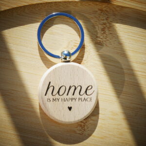 Porte-clé “Home is My Happy Place”