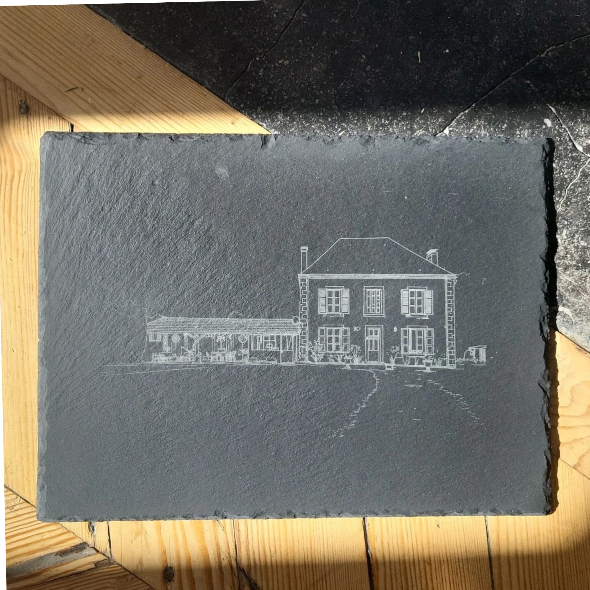 Ardoise personnalisée maison d’après photo - Image 3