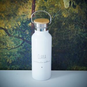 Gourde isotherme blanche 500 ml personnalisée