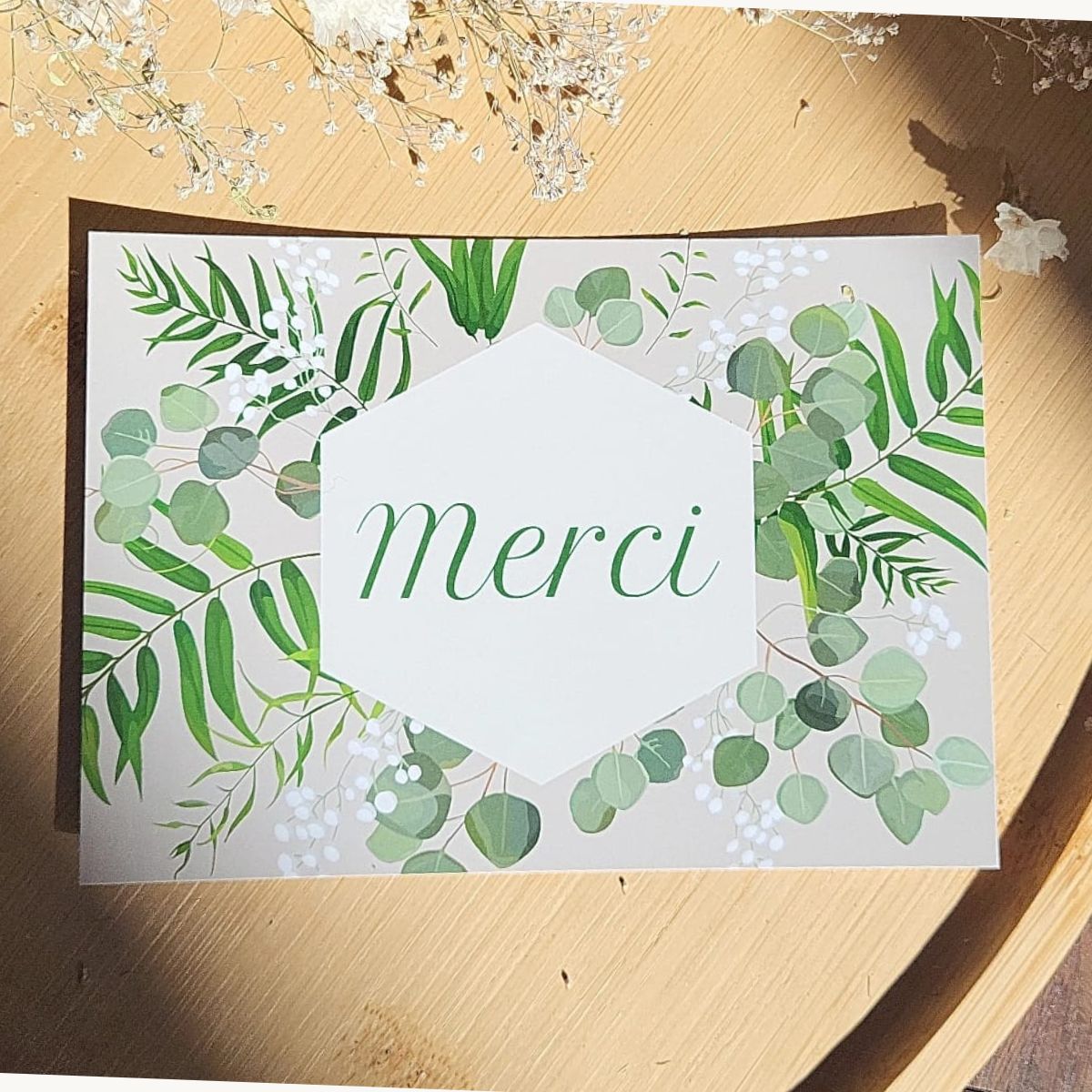 Carte postale “Merci” – Feuillage