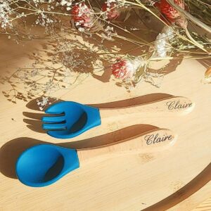Couverts bébé bois et silicone