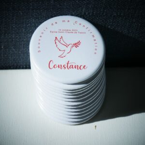 Lot d’aimants/magnets personnalisés – Colombe et prénom