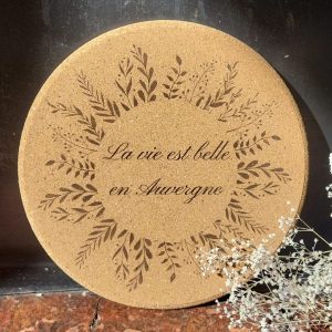 Dessous de plat en liège – “La vie est belle en …”