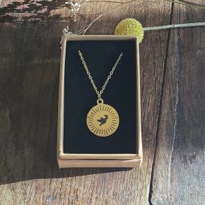 Collier médaille Saint Esprit – Bijou personnalisé en acier inoxydable