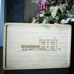 Plateau en bambou personnalisé Grand Modèle – Maison