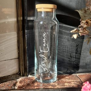 Carafe en verre personnalisée – Bouchon liège