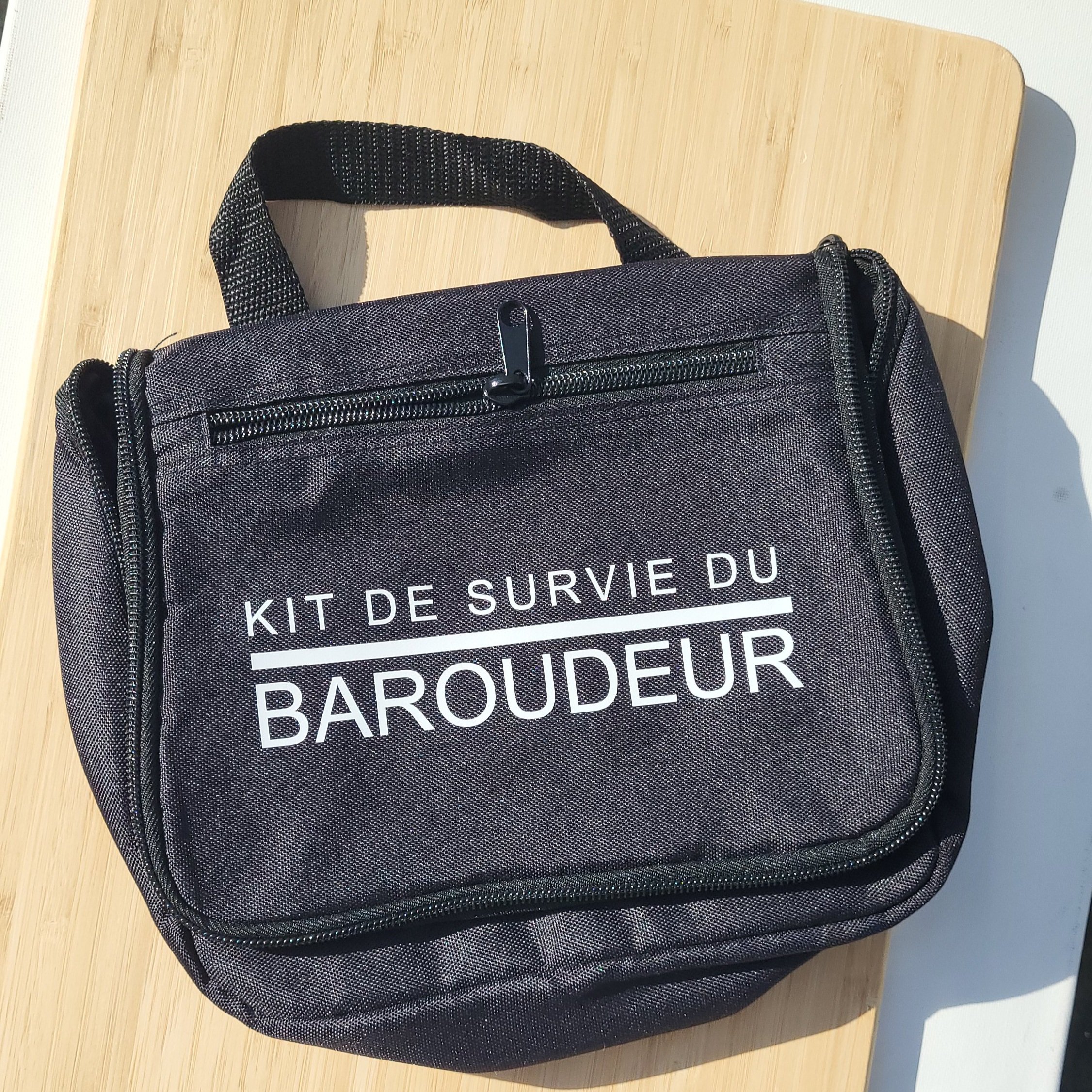 ⭐ Pièces uniques – Trousse de toilette "kit de survie du BAROUDEUR"