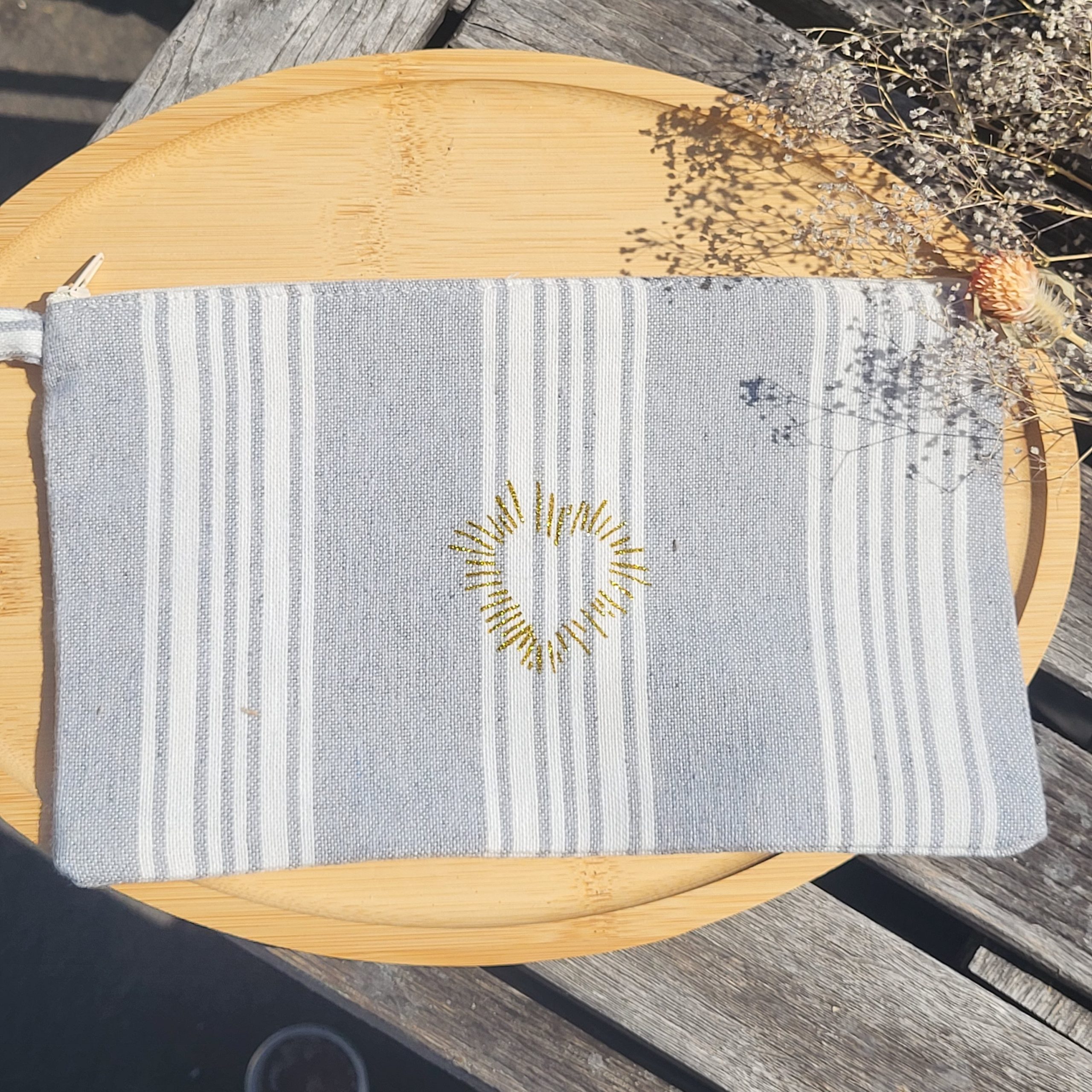 ⭐ Pièce unique – Trousse fouta grise « Maman adorée » - Image 2